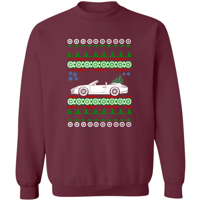 German Car 991 Convertible Ugly Christmas Sweater Sweatshirt