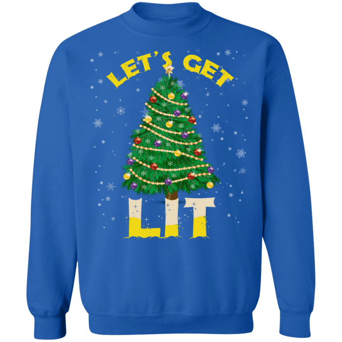 Holiday Ugly Christmas Sweater Let's Get Lit