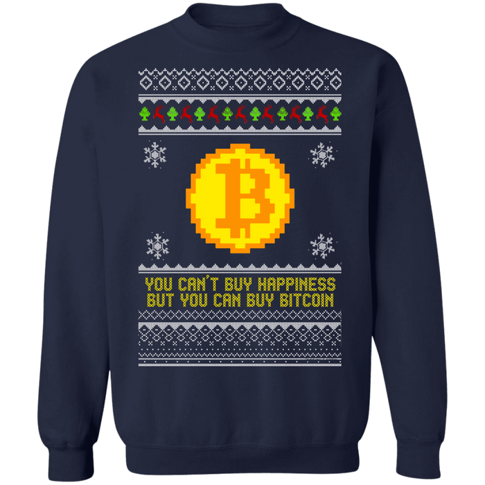 Crypto Ugly Christmas Sweater Sweatshirt BTC V1