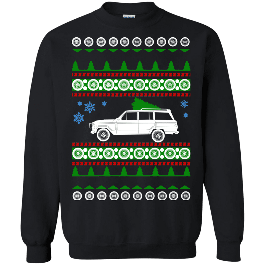 off road american vehicle Grand Wagoneer 1989 ugly christmas sweater sweatshirt