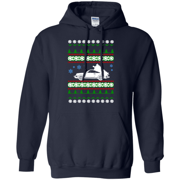 german car similar to a 930 Turbo Ugly Christmas Sweater Hoodie