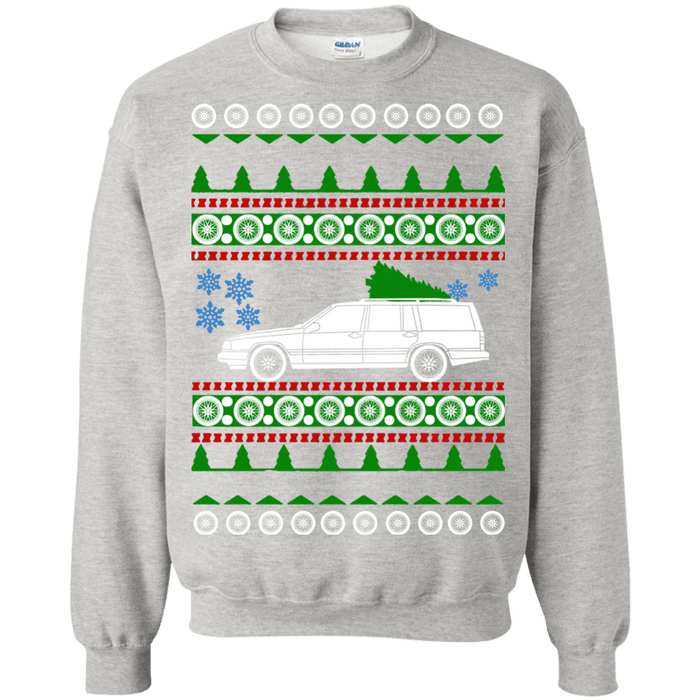 Swedish Car like a  940 Wagon Estate 1993 Ugly Christmas Sweater sweatshirt