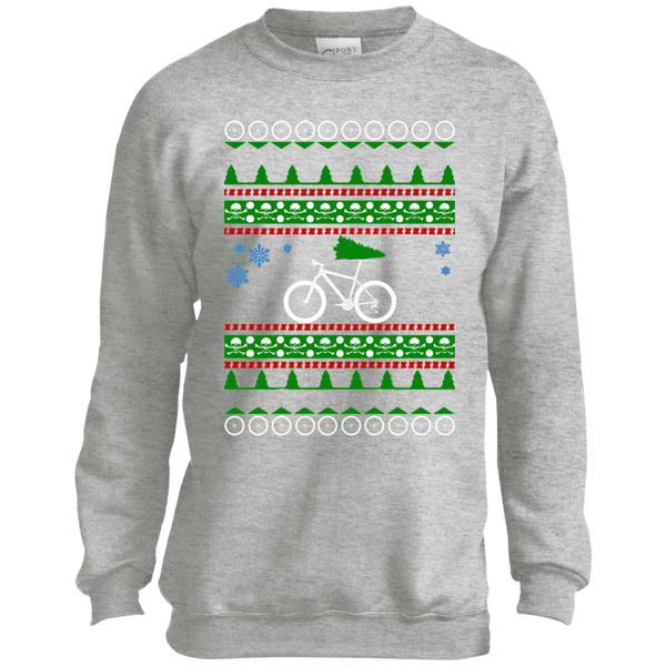 Youth mountain bike ugly christmas sweater