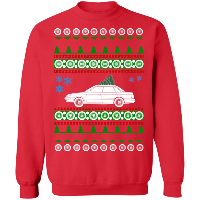 Car like a  Japanese Car Legacy 1st gen ugly christmas sweater