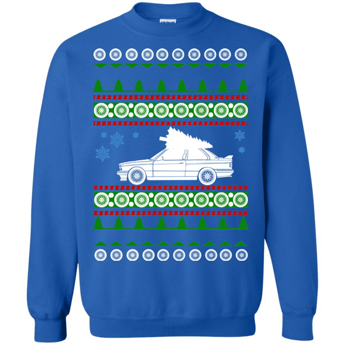 BMW e30 m3 ugly christmas sweater with white tree sweatshirt