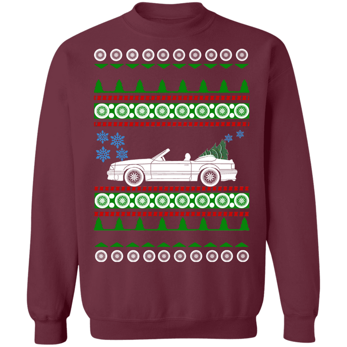 Ford Mustang GT 5.0 Convertible 3rd gen ugly christmas sweater