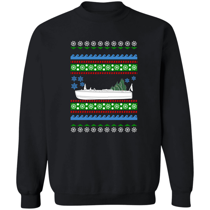 Speed Boat like Chris Craft Ugly Christmas Sweater Sweatshirt