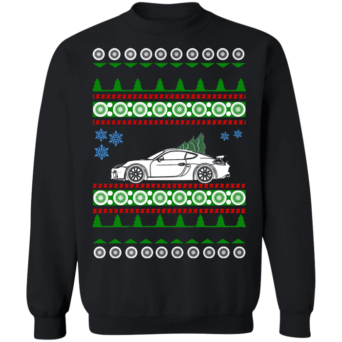 German Car Porsche Cayman GT4 Ugly Christmas Sweater V2