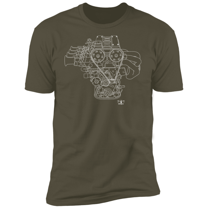 Engine Blueprint Series 4AGE Toyota t-shirt