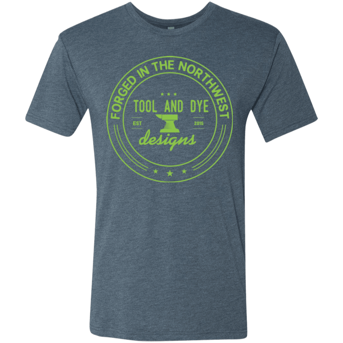 Tool and Dye Forged green logo mens tri-blend