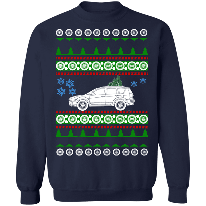 SUV Outlander Mitsubishi 2009 Ugly Christmas Sweater Sweatshirt