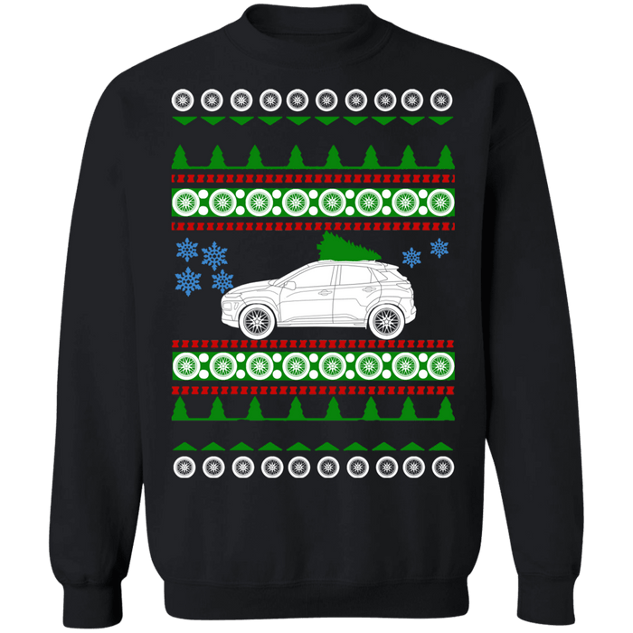 SUV CUV Ugly Christmas Sweater Hyundai Kona hatchback sweatshirt