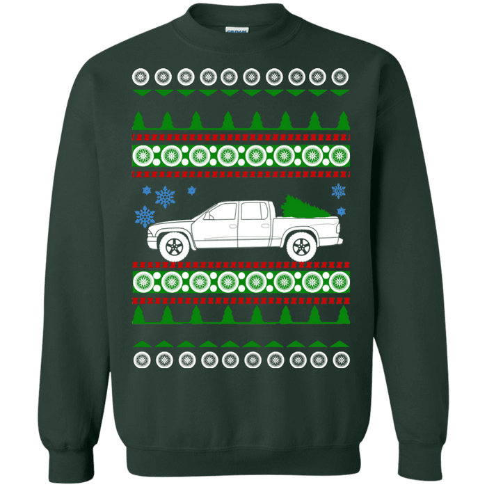 american car or truck like a  Dakota 2002 quadcab ugly christmas sweater sweatshirt