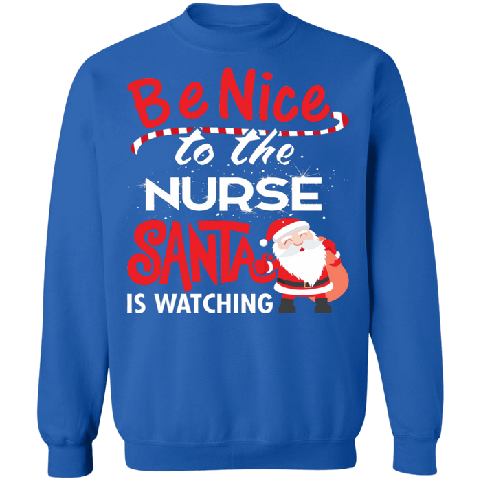 Be nice to the nurse 3 Ugly Christmas Sweater Sweatshirt