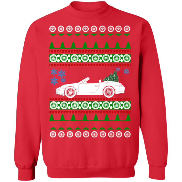 German Car 997 convertible 911 Ugly Christmas Sweater Sweatshirt