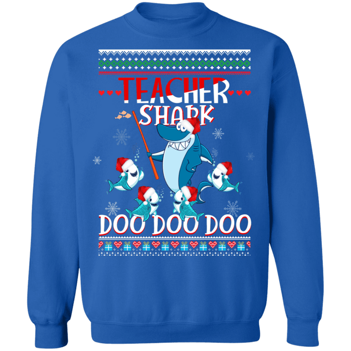 Teacher Shark Ugly Christmas Sweater doo doo doo sweatshirt