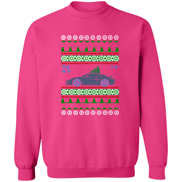 German car like a Cayman GT4 RS Ugly Christmas Sweater Sweatshirt