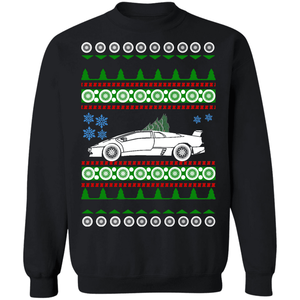 Exotic Car like Diablo Lamborghini Ugly Christmas Sweater