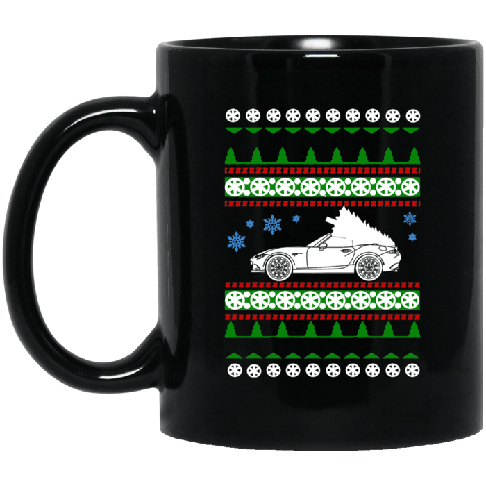 mazda Miata Ugly Christmas Sweater Mug ND 4th gen