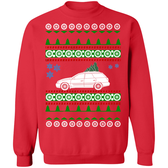 Japanese Car Outback wagon 2nd gen Ugly christmas sweater 2002