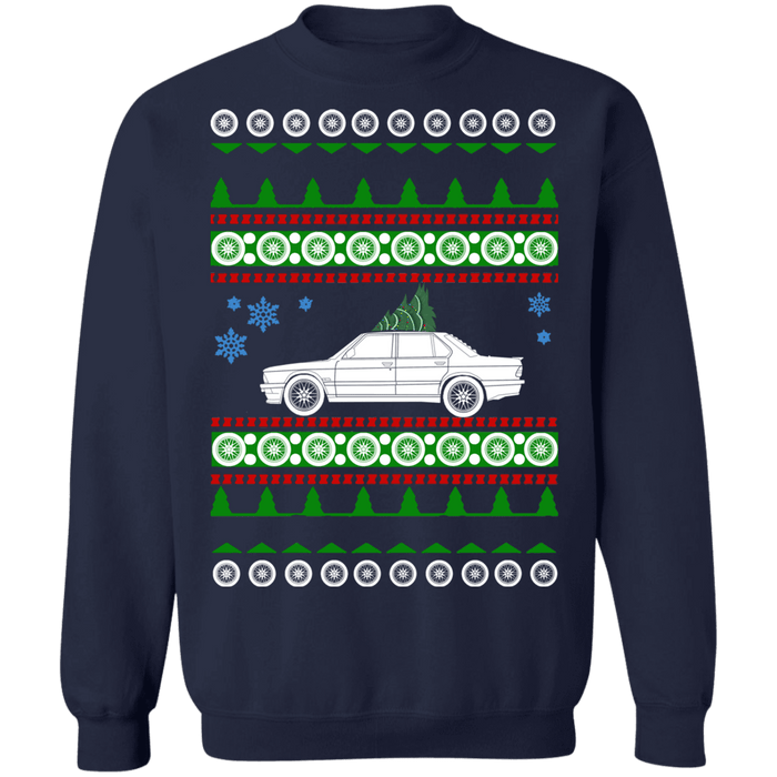 German Car Sedan BMW E28 M5 Ugly Christmas Sweater Sweatshirt sweatshirt