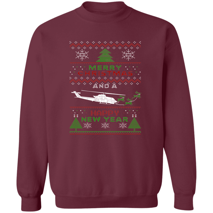 AH 1G Helicopter Ugly Christmas Sweater Sweatshirt