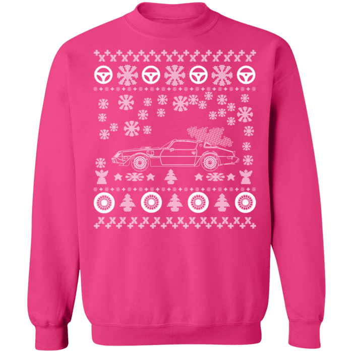 car like a 1979 Firebird Trans Am ugly christmas sweater V2