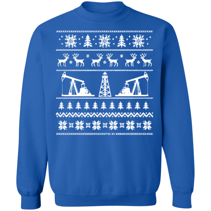 Oil Rigger Ugly Christmas Sweater rig derrick