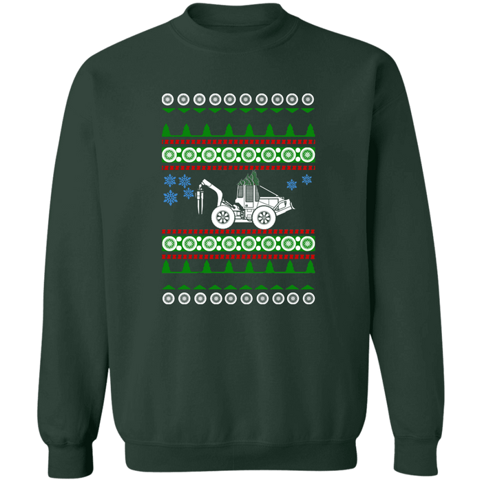 Log Skidder Forestry Ugly Christmas Sweater Sweatshirt