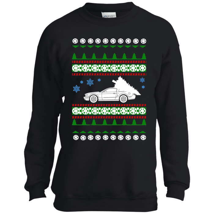 Ford mustang GT 5th gen youth ugly christmas sweater