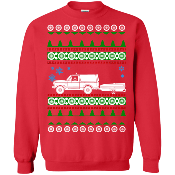 Pop-up Camper Ford Bronco II ugly Christmas Sweater sweatshirt