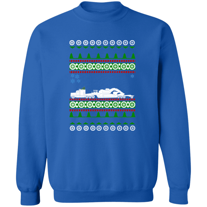 Semi Truck Heavy Hauler Ugly Christmas Sweater Sweatshirt