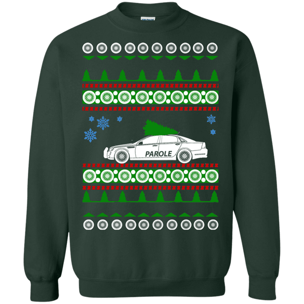 parole police car ugly christmas sweater sweatshirt