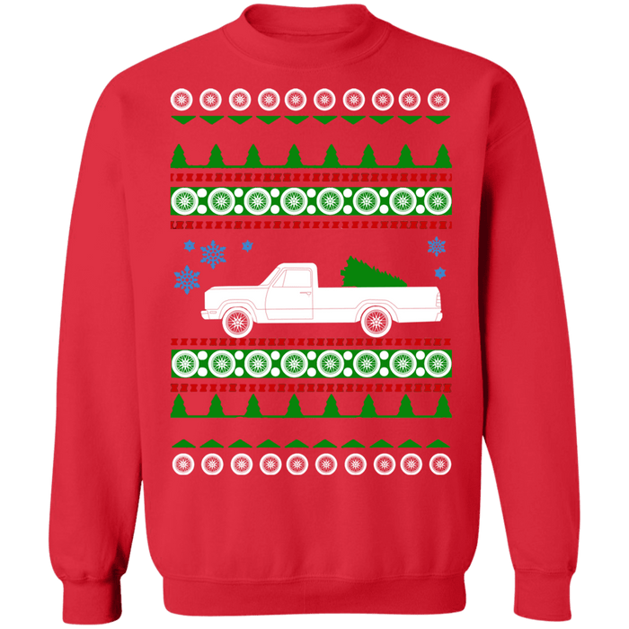 Pick Up Truck american car or truck like a  Ram D100 1989 Ugly Christmas Sweater sweatshirt