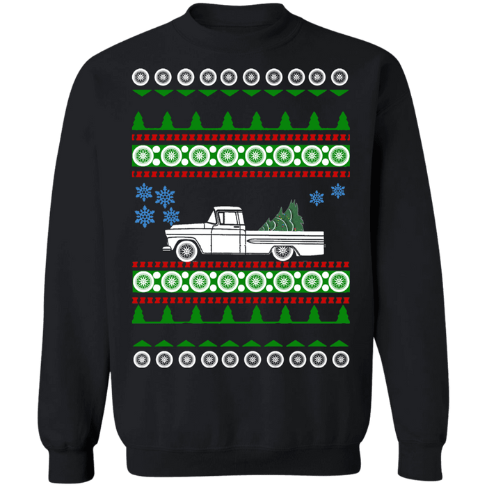 Chevy Apache Truck Ugly Christmas Sweater