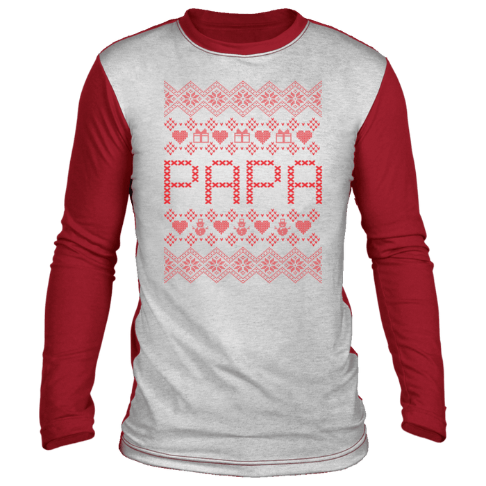 Grandfather Grandpa Papa Color Block Ugly Christmas Sweater sweatshirt