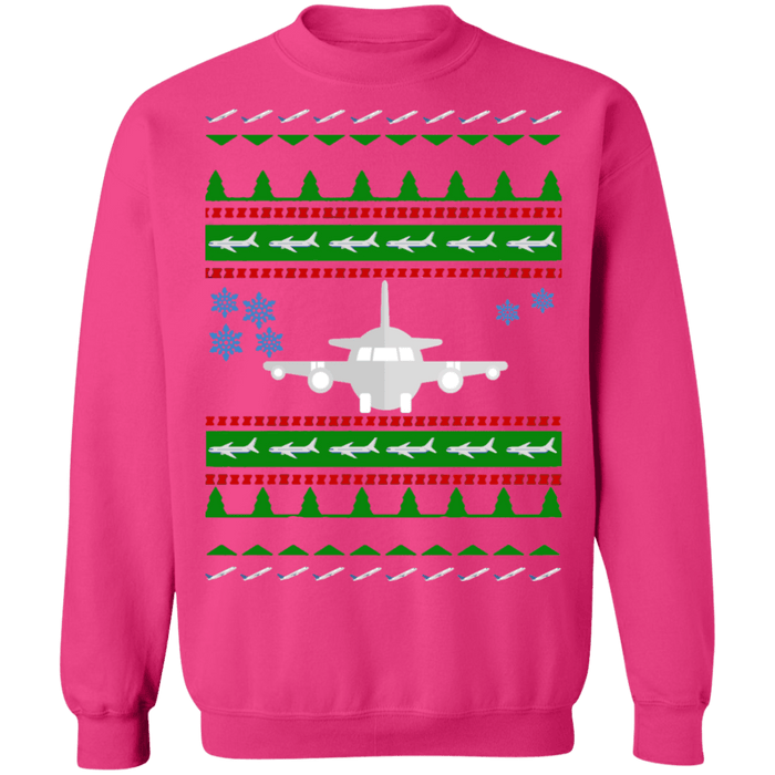 Commercial Airplane Ugly Christmas Sweater other colors