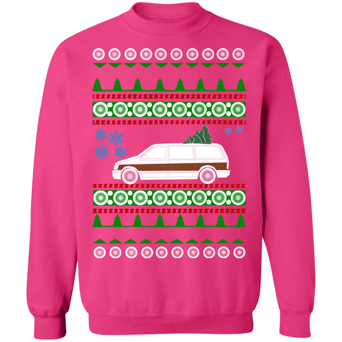 1993 Chrysler Town and Country Minivan Ugly Christmas Sweater Sweatshirt