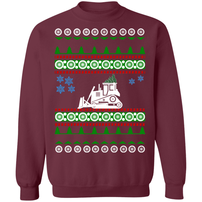 Bull Dozer Bulldozer Ugly Christmas Sweater