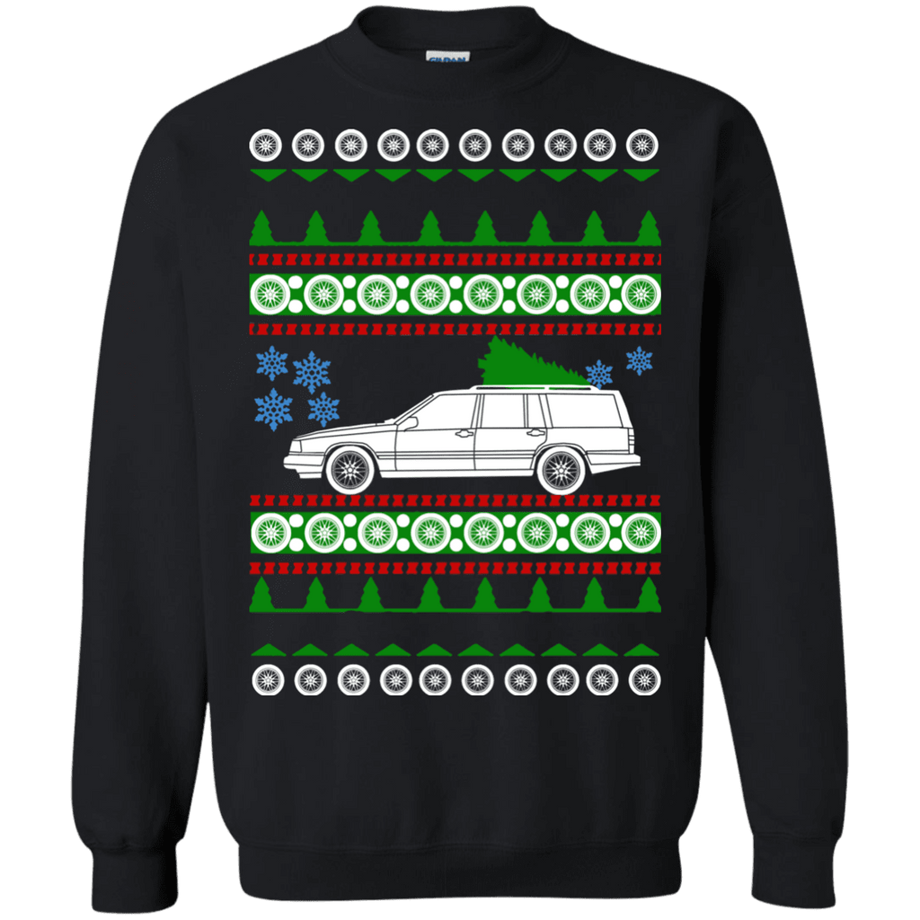 Swedish Car like a  940 Wagon Estate 1993 Ugly Christmas Sweater sweatshirt