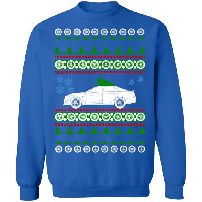 Car Ugly Christmas Sweater Cadillac CTS-V 2016 sweatshirt