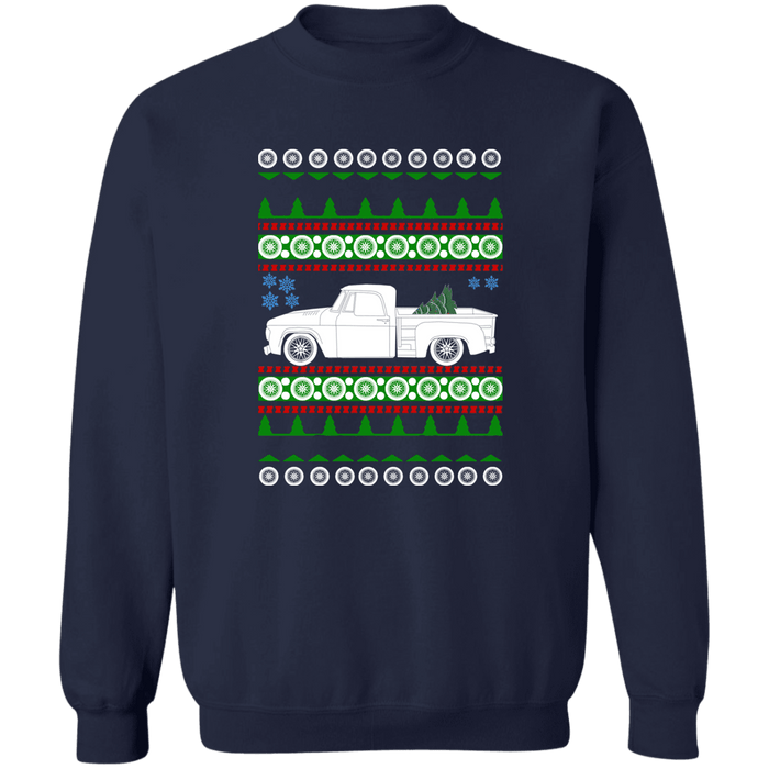 truck like a D100 Sweptline 2nd gen  Ugly Christmas Sweater Sweatshirt