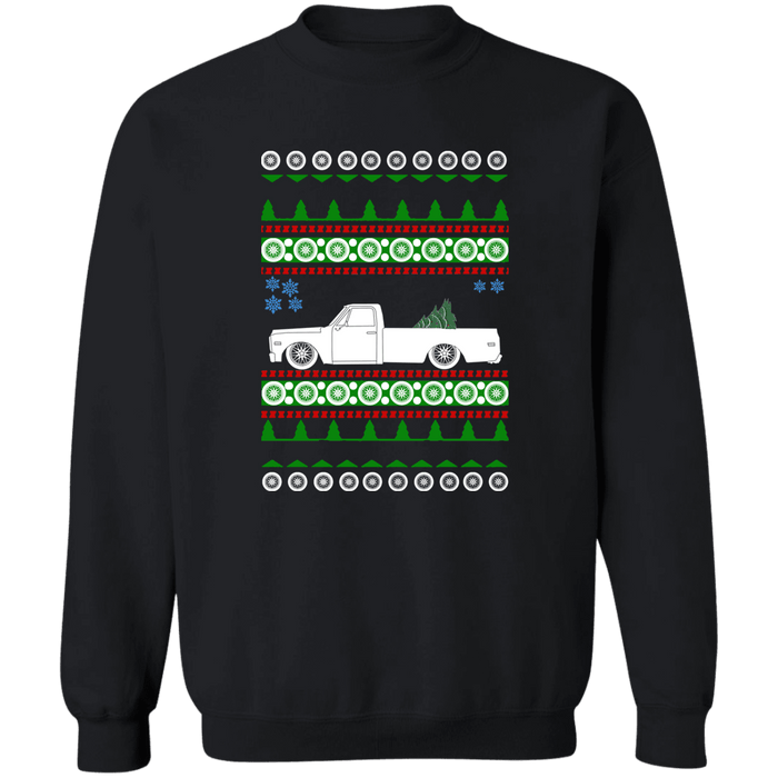 C10 2nd Gen 1969 Fleetside Truck Ugly Christmas Sweater Sweatshirt