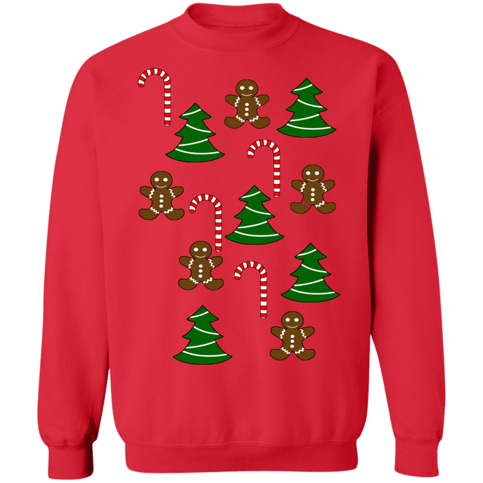 Gingerbread and candycane ugly christmas sweater sweatshirt