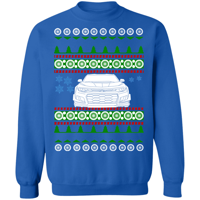 Camaro ZL1 1LE front ugly christmas sweater