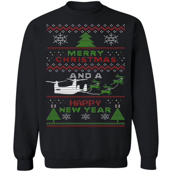 Osprey Helicopter Ugly Christmas Sweater V1