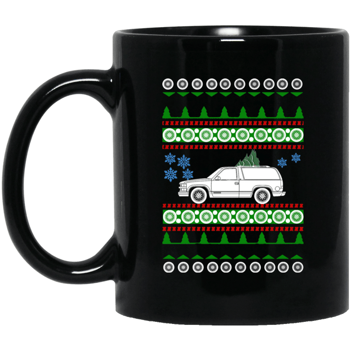 Chevy Tahoe 1st gen ugly christmas sweater mug