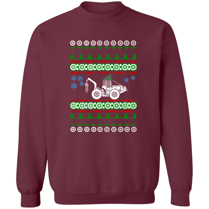 Log Skidder Forestry Ugly Christmas Sweater Sweatshirt