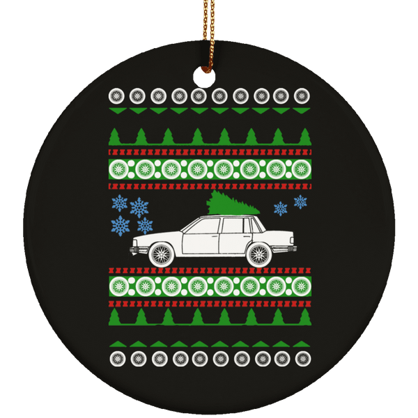 Volvo 740 Ugly Christmas Sweater Ornament