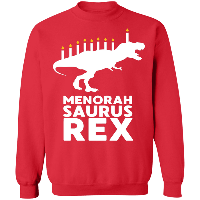 Funny Hanukkah Menorasaurus T-Rex Dinosaur Ugly Christmas Sweater sweatshirt